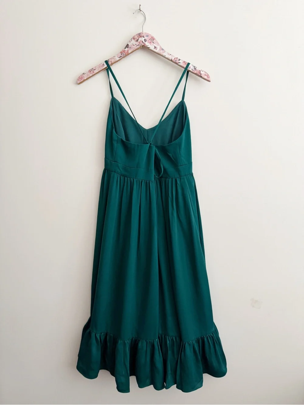 J. CREW Drapey Spaghetti Strap Dress Green Size 8